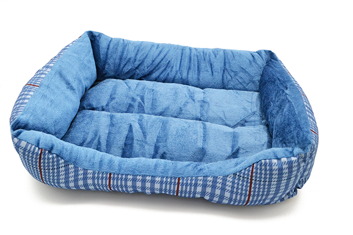Κρεβάτι σκύλου-γάτας Μπλε Καρό DON