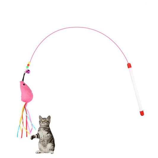 Παιχνίδι γάτας stick με Ψαράκι και Κουδούνι