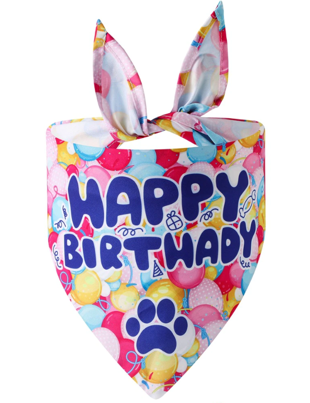 Μπαντάνα Γενεθλίων σκύλου γάτας BIRTHDAY COLOURS (πολλά σχέδια)