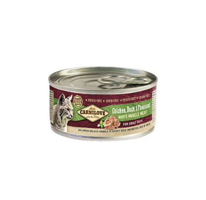 Κονσέρβα για γάτες CARNILOVE GRAINFREE & POTATOFREE (100gr)(πολλές γεύσεις)