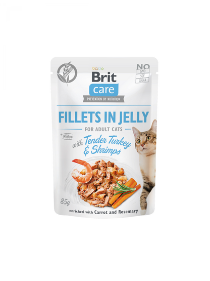 Κονσέρβα για γάτες BRIT CARE FILLETS IN JELLY  (85gr)