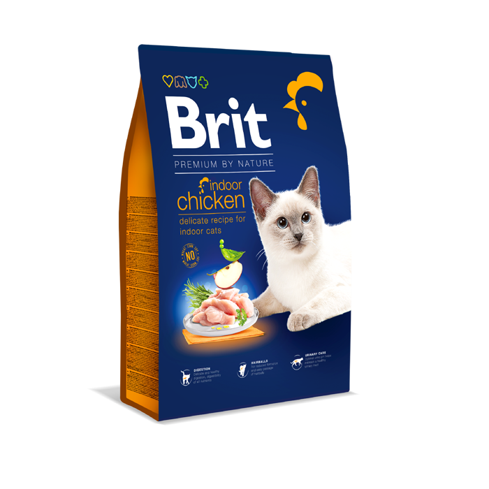 Ξηρά τροφή γάτας Brit Premium By Nature® Indoor Κοτόπουλο