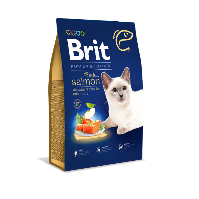 Ξηρά τροφή γάτας Brit Premium By Nature® Adult Σολομός