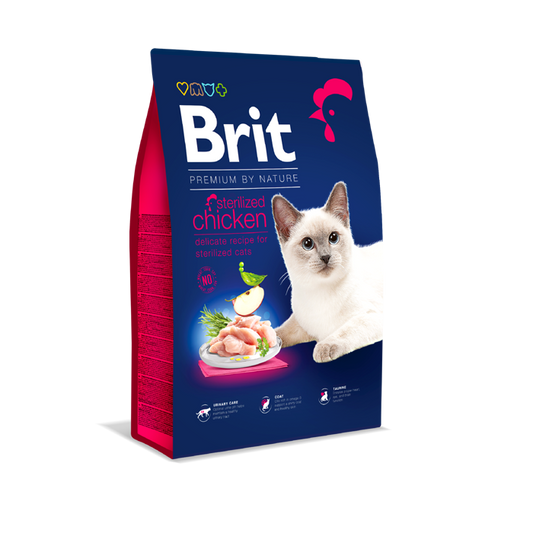 Ξηρά τροφή γάτας Brit Premium By Nature® Sterilized Κοτόπουλο