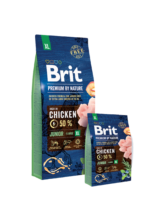 Ξηρά τροφή σκύλου Brit Premium By Nature® Junior XLarge Κοτόπουλο