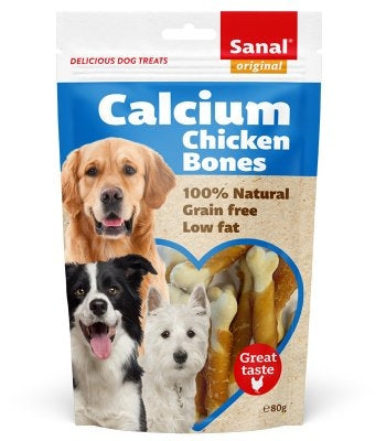 Λιχουδιά σκύλου SANAL CALCIUM BONES (80gr)