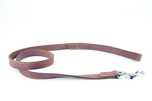 Οδηγός σκύλου Σκούρο Καφέ με Πολύχρωμη ραφή Pet Camelot