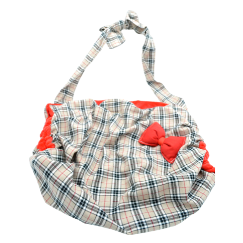 Μάρσιπος μεταφοράς σκύλου γάτας Red Checkered SANVI