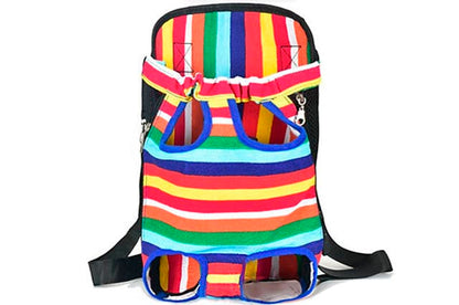 Τσάντα μεταφοράς σκύλου μάρσιπος Rainbow Stripes