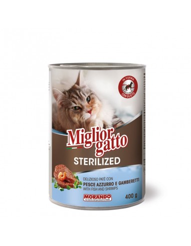 Κονσέρβα γάτας πατέ Miglior Gatto Sterilized (400gr) (πολλές γεύσεις)