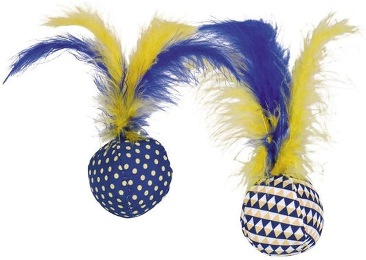 Παιχνίδι γάτας μπαλάκι με φτερά Feather Blue