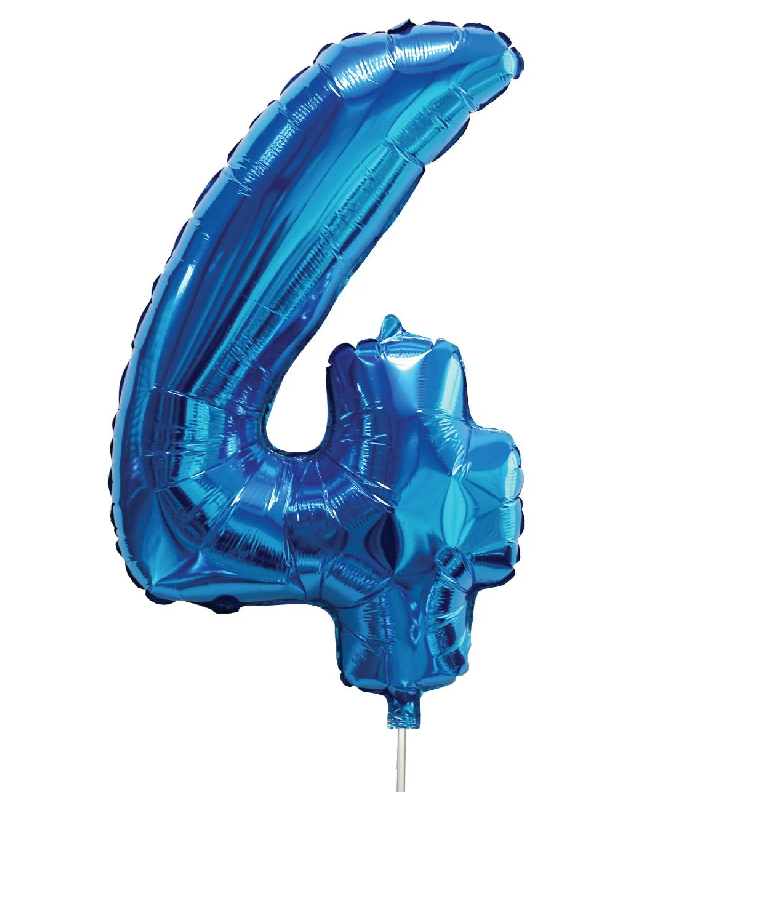 Διακοσμητικό μπαλόνι γενεθλίων σκύλου-γάτας Blue Numbers