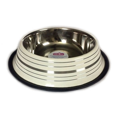 Μπολ σκύλου γάτας INOX Pιγέ Pet Camelot