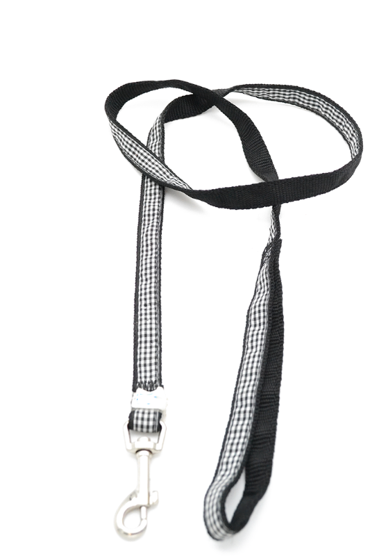 Λουρί Οδηγός σκύλου γάτας Καρό Ασπρόμαυρο