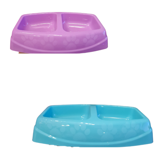 Πλαστικό διπλό μπόλ σκύλου γάτας Zampa