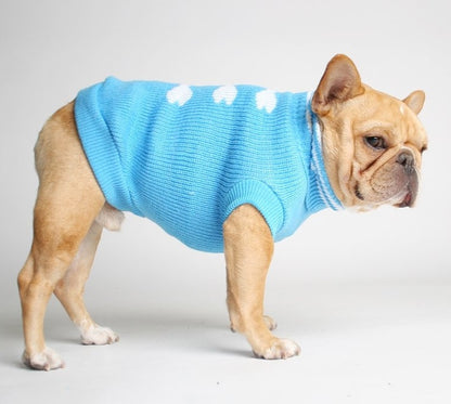 Ρούχο σκύλου μάλλινο LIGHT BLUE BONES