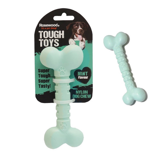 Παιχνίδι σκύλου Rosewood Tough Toy Bone με γεύση μέντα