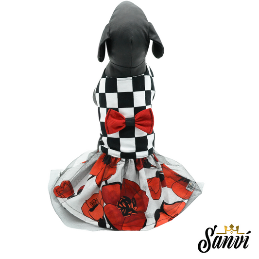 Ρούχο σκύλου φόρεμα SANVI ROSES