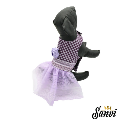 Ρούχο σκύλου φόρεμα SANVI PURPLE FASHION