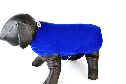 Ρούχο σκύλου παλτό VELVET BLUE SANVI