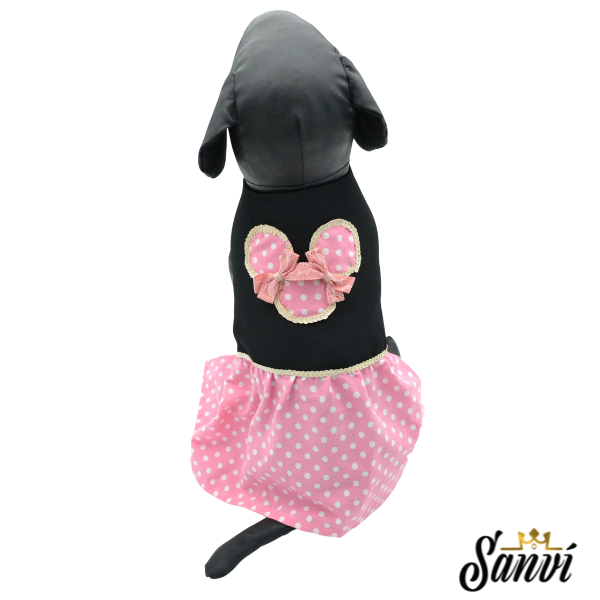 Ρούχο σκύλου φόρεμα SANVI Pink Dot