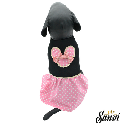 Ρούχο σκύλου φόρεμα SANVI Pink Dot