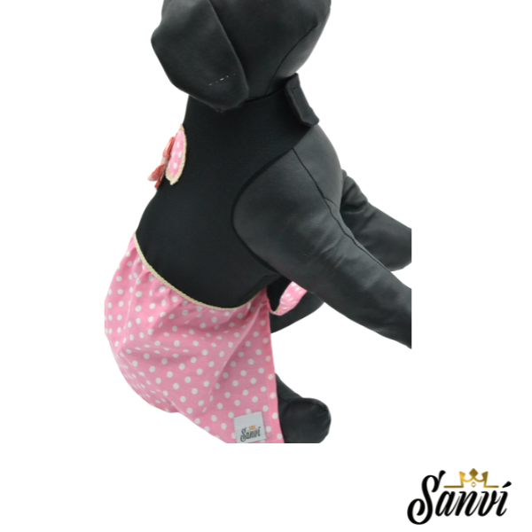 Ρούχο σκύλου φόρεμα SANVI Pink Dot