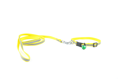 Σετ περιλαίμιο-οδηγός σκύλου με καμπανάκι Light in the dark