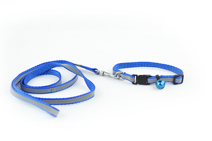 Σετ περιλαίμιο-οδηγός σκύλου με καμπανάκι Light in the dark