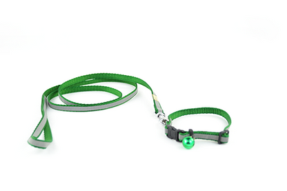 Σετ περιλαίμιο-οδηγός σκύλου με καμπανάκι Light in the dark