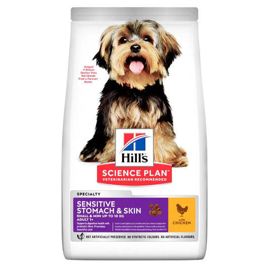 Ξηρά Τροφή για Σκύλους HILL'S SCIENCE PLAN Sensitive Stomach & Skin Small & Mini Adult (1,5kg)