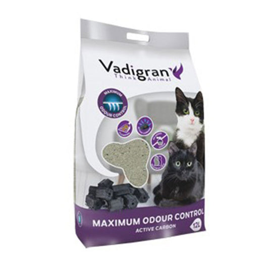 Άμμος Γάτας Vadigran MAXIMUM CONTROL ACTIVE CARBON (12L)