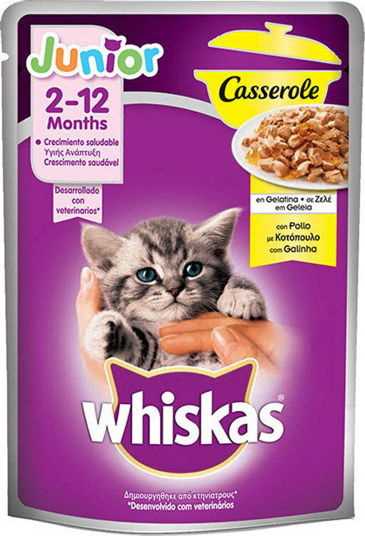 Whiskas κονσέρβα φακελάκι γάτας Junior (85gr)