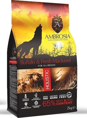 Ambrosia GrainFree Adult Βούβαλος-Σκουμπρί ξηρά τροφή σκύλου