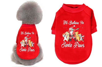 Ρούχο σκύλου-γάτας ΧΡΙΣΤΟΥΓΕΝΝΙΑΤΙΚΟ Santa Paws